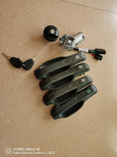 Charger l'image dans la galerie, Car door handle and fuel tank cover kit with keys and wiring harness, dark olive