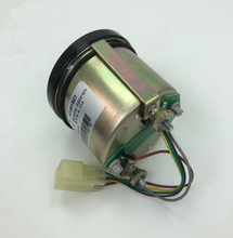 Charger l'image dans la galerie, 24V engine tachometer unit with metal canister and wiring leads, black circular housing