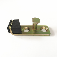 Cargar imagen en el visor de la Galería, Metal door lock bracket with two holes, black switch pad, and raised post