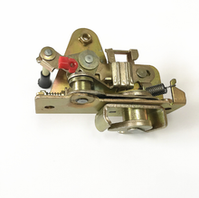 Cargar imagen en el visor de la Galería, Door lock mechanism with brass base, red switch, and spring-loaded lever