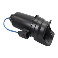 Cargar imagen en el visor de la Galería, Fuel filter assembly with black canister, blue fuel line, and black mounting bracket