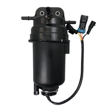 Cargar imagen en el visor de la Galería, Fuel filter assembly with black cylinder housing and colored wire harness
