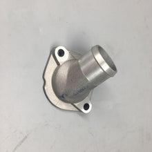 Laden Sie das Bild in den Galerie-Viewer. Aluminum thermostat housing with outlet pipe opening and two mounting holes