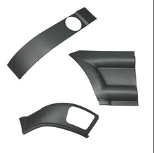 Carica l'immagine nel visualizzatore di Gallery, Front bumper shield replacement parts, dark matte plastic panels with cutouts