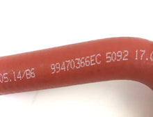 Kép betöltése a galériamegjelenítőbe: Turbocharger oil return pipe, close-up of red hose with 99470366C markings