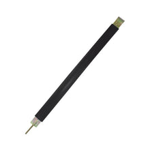 Charger l'image dans la galerie, Black fuel tank strap with metal pin and green-tinted plate end