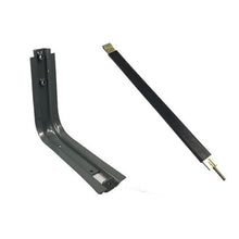 Charger l'image dans la galerie, Black fuel tank bracket and strap set, with mounting holes and metal pin