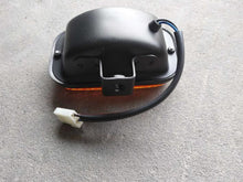 Carregar imagem no visualizador da galeria, Black front fog lamp with amber lens, plug connector, and wire leads