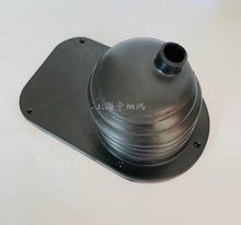 Carica l'immagine nel visualizzatore di Gallery, Gear lever cover assembly with dark rubber boot and mounting base, inlet tube