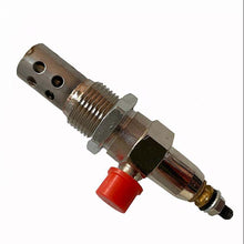Carregar imagem no visualizador da galeria, Glow plug with red insulator and metal body, angled view with connector