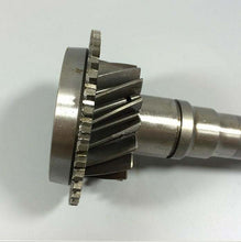Załaduj obraz do przeglądarki galerii, Metal drive shaft with large spur gear and circular mounting flange, transmission part