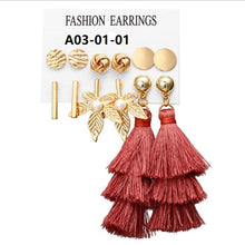 Load image into Gallery viewer, Boho Drop Dangle Long Tassel Earrings tassel earrings flower earring stud free shipping