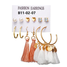 Load image into Gallery viewer, Boho Drop Dangle Long Tassel Earrings tassel earrings flower earring stud free shipping