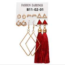 Load image into Gallery viewer, Boho Drop Dangle Long Tassel Earrings tassel earrings flower earring stud free shipping