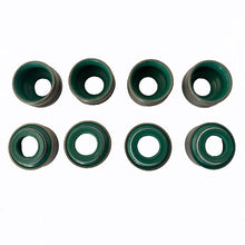 Carregar imagem no visualizador da galeria, Valve oil seal set showing green rubber O-rings and dark inner openings in rows