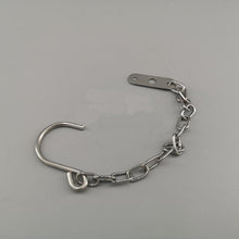 تحميل الصورة في عارض المعرض، Silver metal hook chain with small mounting plate and ring hook