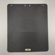 تحميل الصورة في عارض المعرض، Black mud flap panel with rounded edges, top mounting holes, and center tab