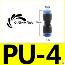 Load image into Gallery viewer, Pneumatic Straight Air Quick Fittings Pipe Joint Coupling 4/6/8/10/12/14/16mm