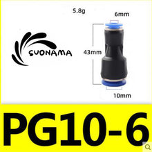 Load image into Gallery viewer, Pneumatic Straight Air Quick Fittings Pipe Joint Coupling 4/6/8/10/12/14/16mm