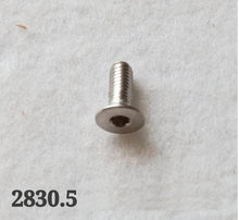 Carica l'immagine nel visualizzatore di Gallery, Gearbox mounting screw with threaded shaft and flat head, silver metal