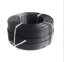 Carregar imagem no visualizador da galeria, Black air compressor hose, PU tube coiled on a spool with white binding ties
