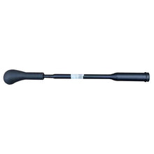 Charger l'image dans la galerie, Gear lever sleeve assembly with dark textured rubber handle and metal rod, end cap.