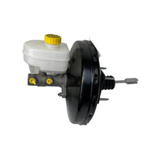 Carica l'immagine nel visualizzatore di Gallery, Vacuum booster with white reservoir, yellow cap, black housing and metal rod