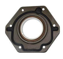 Charger l'image dans la galerie, Crankshaft oil seal housing with black rubber seal ring and bolts, circular center