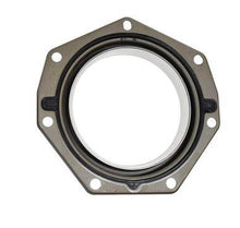 Charger l'image dans la galerie, Crankshaft oil seal housing assembly with black rubber seal and metal mounting plate