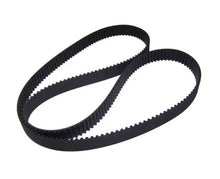 Charger l'image dans la galerie, Pair of black toothed timing belts with ribbed edges, belt set