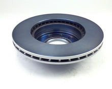 Cargar imagen en el visor de la Galería, Vented brake disc rotor, dark blue-grey face with vent slots around the edge