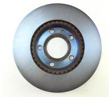Cargar imagen en el visor de la Galería, Vented brake disc rotor, silver face with rusted ring and bolt holes