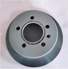 Cargar imagen en el visor de la Galería, Rear vented brake disc rotor, grey face with bolt holes around center opening