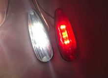 Carregar imagem no visualizador da galeria, LED van ceiling lamp with clear and red lenses, wired for 12V/24V.