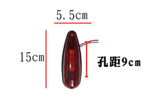 Carregar imagem no visualizador da galeria, Red LED van ceiling lamp with dimensions 15cm x 5.5cm and 9cm hole spacing.