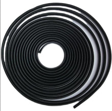Załaduj obraz do przeglądarki galerii, Rolled black rubber rain eaves protective strip with repeating ridges and curved channel