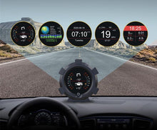 Załaduj obraz do przeglądarki galerii, Round black GPS compass altimeter gauge with central display and four side grips