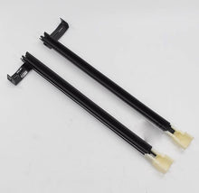 Carica l'immagine nel visualizzatore di Gallery, Black guide rail with groove, end brackets and beige mounting clips