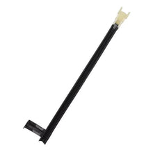 Carica l'immagine nel visualizzatore di Gallery, Black guide rail with groove and beige connector tab, side end bracket