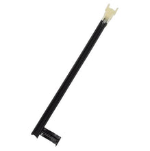 Carica l'immagine nel visualizzatore di Gallery, Black guide rail with groove and beige connector tab at top
