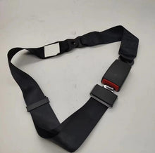 Load image into Gallery viewer, Rear 2-point safety belt with black strap, two buckles, and red release accent