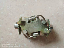 Cargar imagen en el visor de la Galería, Rear brake adjusting assembly with metal bracket, springs, and gear-like teeth