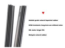 Charger l'image dans la galerie, Natural rubber wiper refill strips, ribbed black insert pair