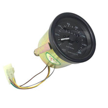 Carica l'immagine nel visualizzatore di Gallery, Electronic speedometer (24V) with black bezel, km/h dial, and attached wiring