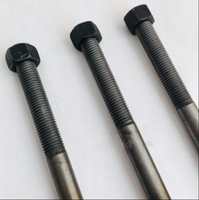 Charger l'image dans la galerie, M16x1.5x190 hex bolts with nuts, dark hex heads and silver threaded shafts