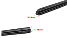 Charger l'image dans la galerie, Wiper rubber insert strip size: W 8mm, H 10mm, black