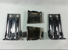 Carica l'immagine nel visualizzatore di Gallery, Rear bumper bracket assembly parts, dark metal with two square plates and two side brackets