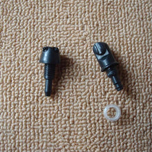 Charger l'image dans la galerie, Wiper nozzle with black spray tip and threaded stem, plus white sealing washer