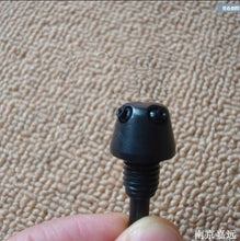 Charger l'image dans la galerie, Single wiper nozzle with black angled spray tip and threaded stem