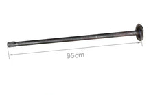 Carica l'immagine nel visualizzatore di Gallery, Rear half axle shaft, long dark steel with end flange, approx 95 cm